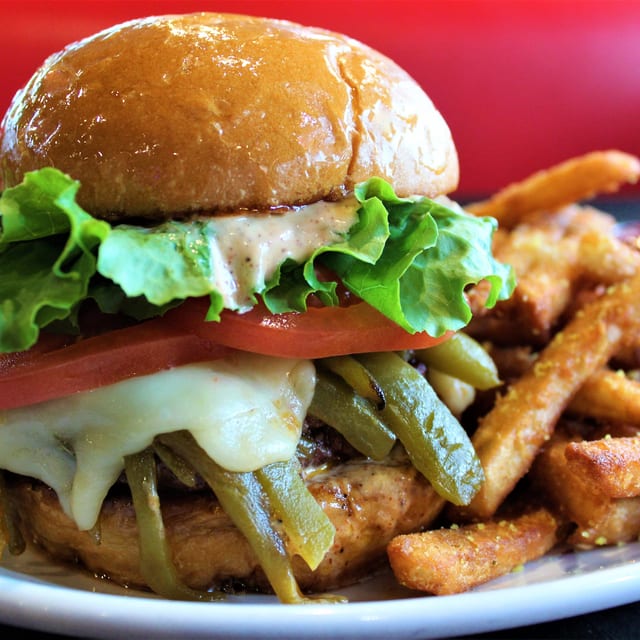 Hatch Green Chile Burger.