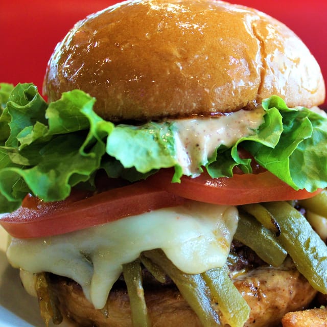 Hatch Green Chile Burger.